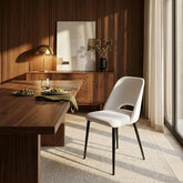 Aria Black Dining Chairs with Black Legs