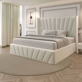 EVA_Upholstered_Platform_Bed_with_Hydraulic_Storage_Solid_Wood_Frame_Queen_-_King_Size_Ivory_1
