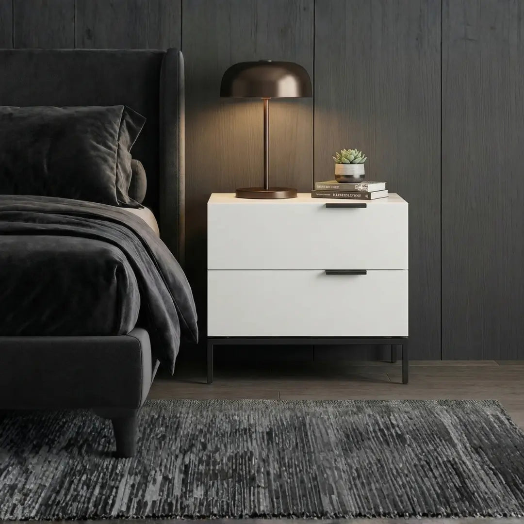 Hazel Nightstand | White Side Table