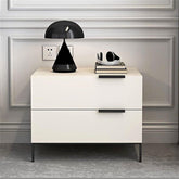 New Velets Hazel Nightstand | High Gloss White Bedside Table with AMC Finish – Modern & Stylish Bedroom Storage
