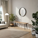 Lia Live Edge Bench | Modern Rustic MDF Wooden Dining Bench