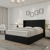 Oliver Hydraulic Lift-Up Storage Bed – Black