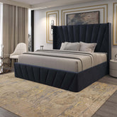 Lit coffre relevable Eva – Noir