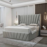 Eva Lift-Up Storage Bed – Light Gray