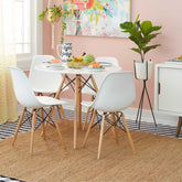 Velets 36" Ember Round Dining Table – White