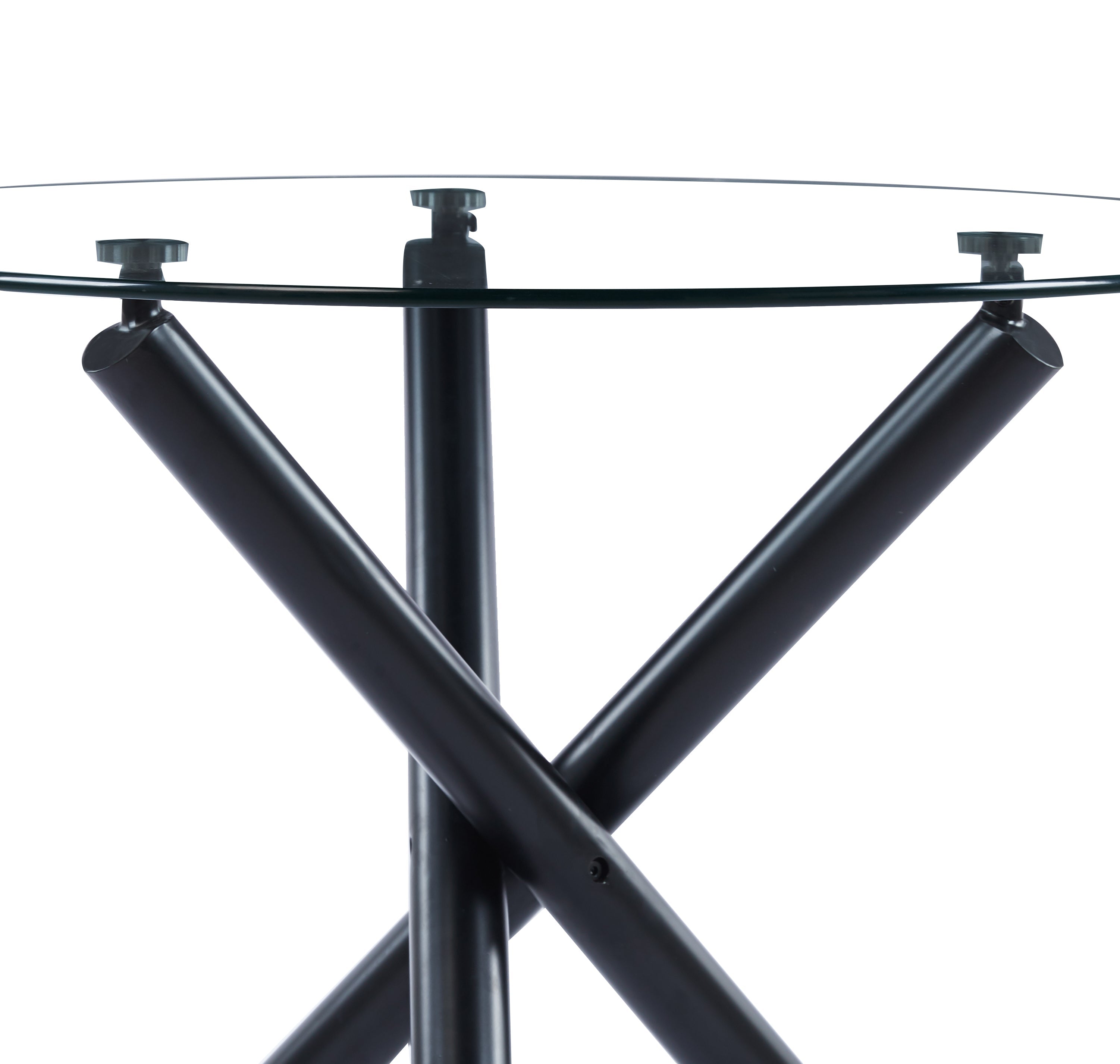 EXTRA - Luna - Round Glass Top - Metal legs