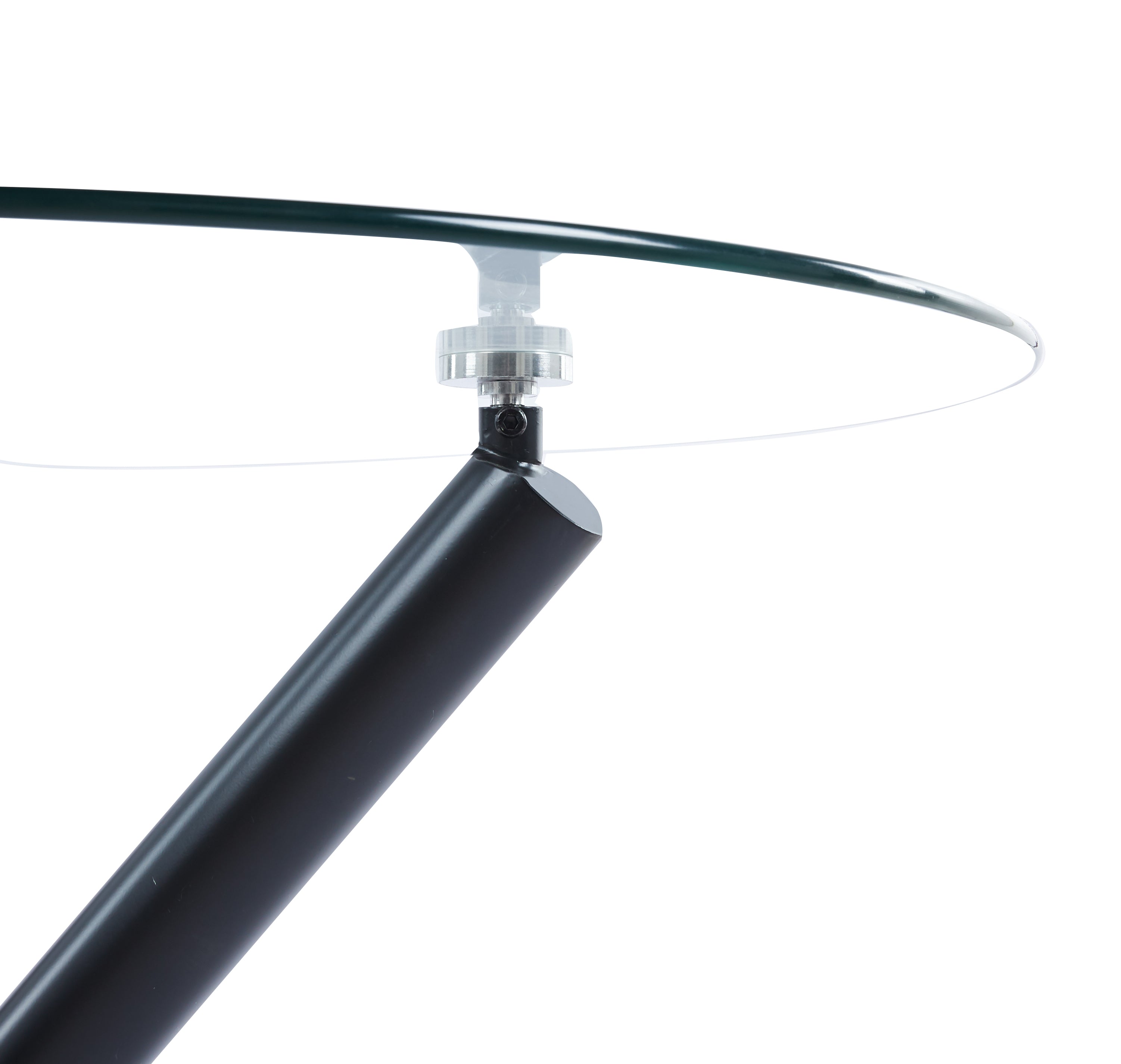 EXTRA - Luna - Round Glass Top - Metal legs
