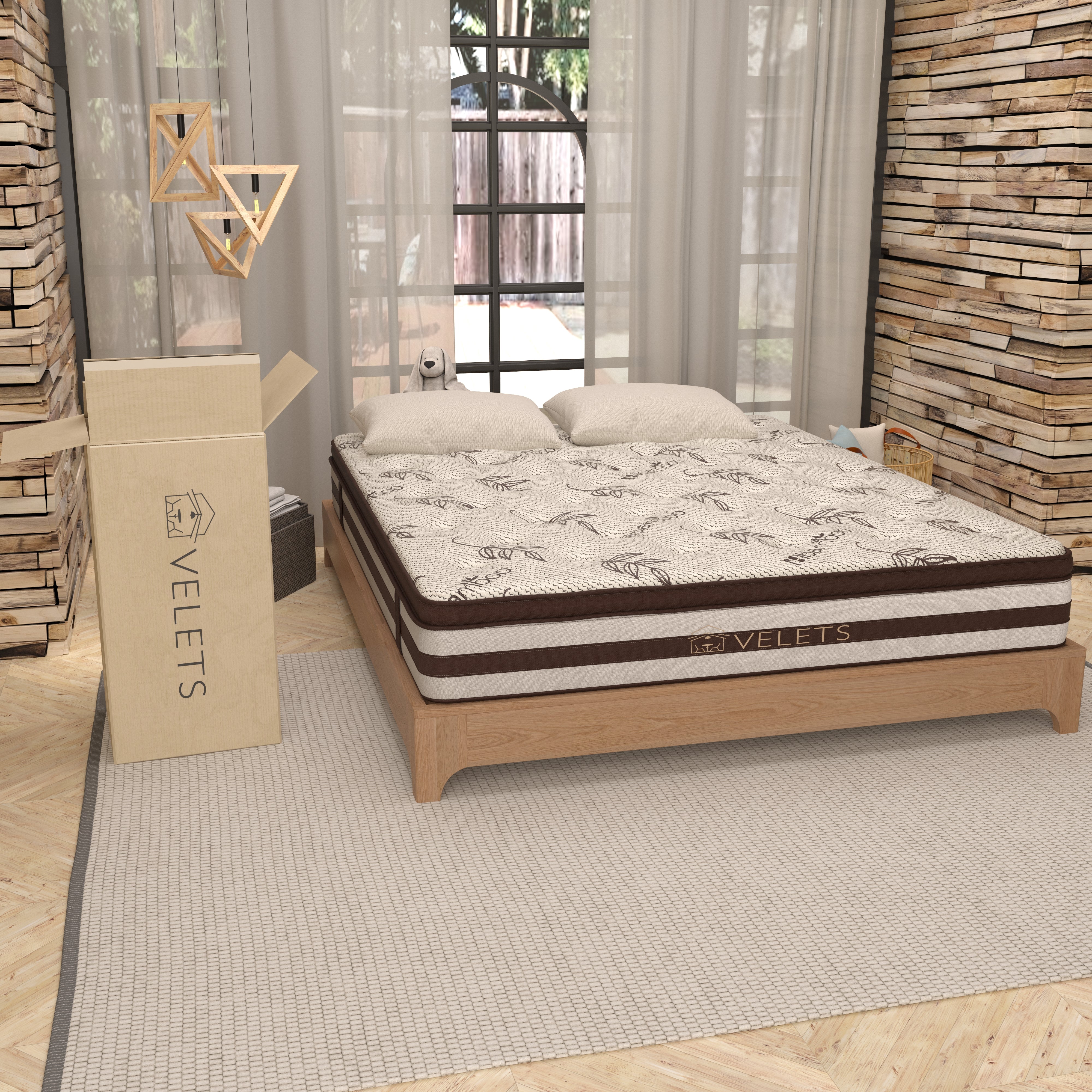 32cm Pocket Euro Top Spring Mattress with Foam Encased