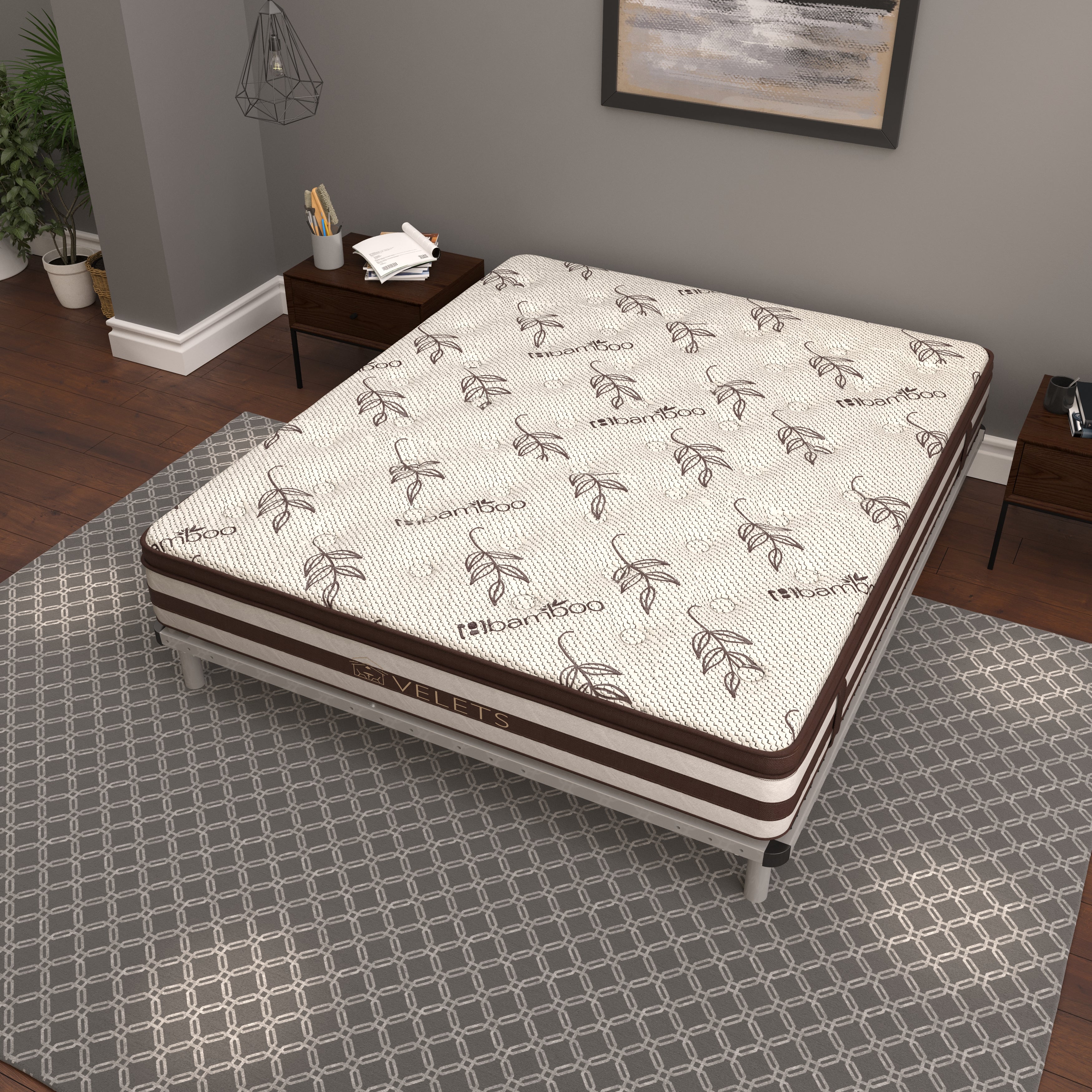32cm Pocket Euro Top Spring Mattress with Foam Encased