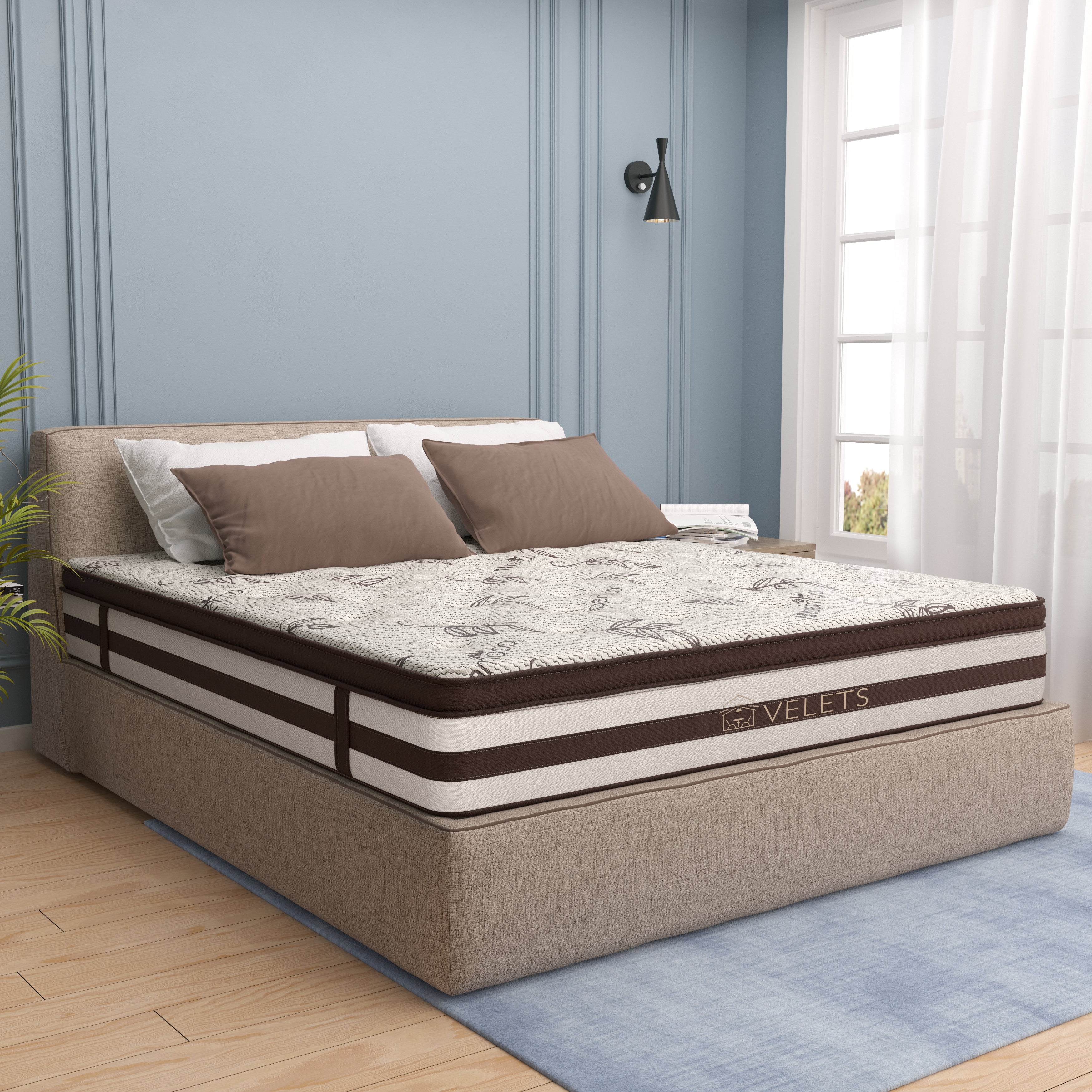 32cm Pocket Euro Top Spring Mattress with Foam Encased