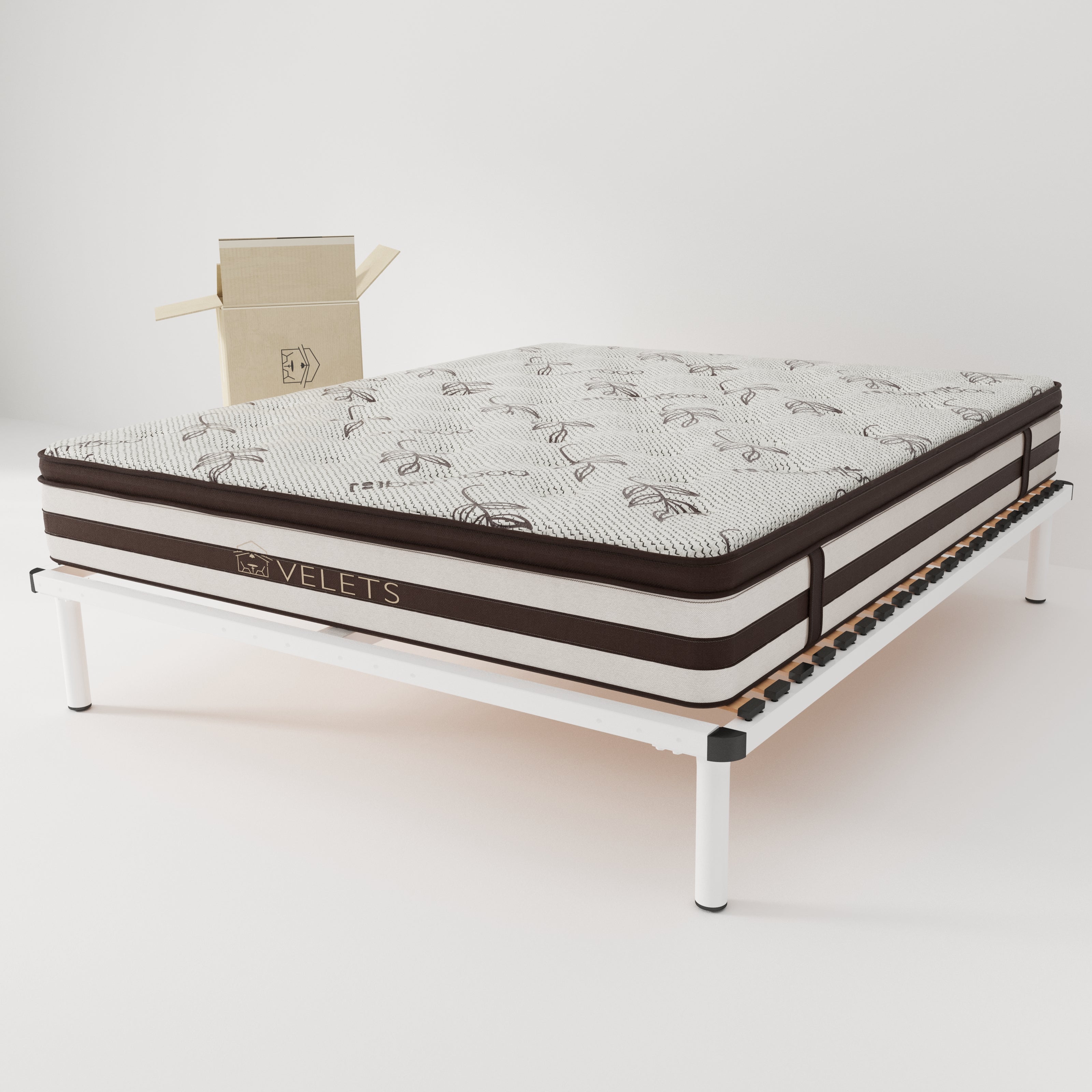 32cm Pocket Euro Top Spring Mattress with Foam Encased