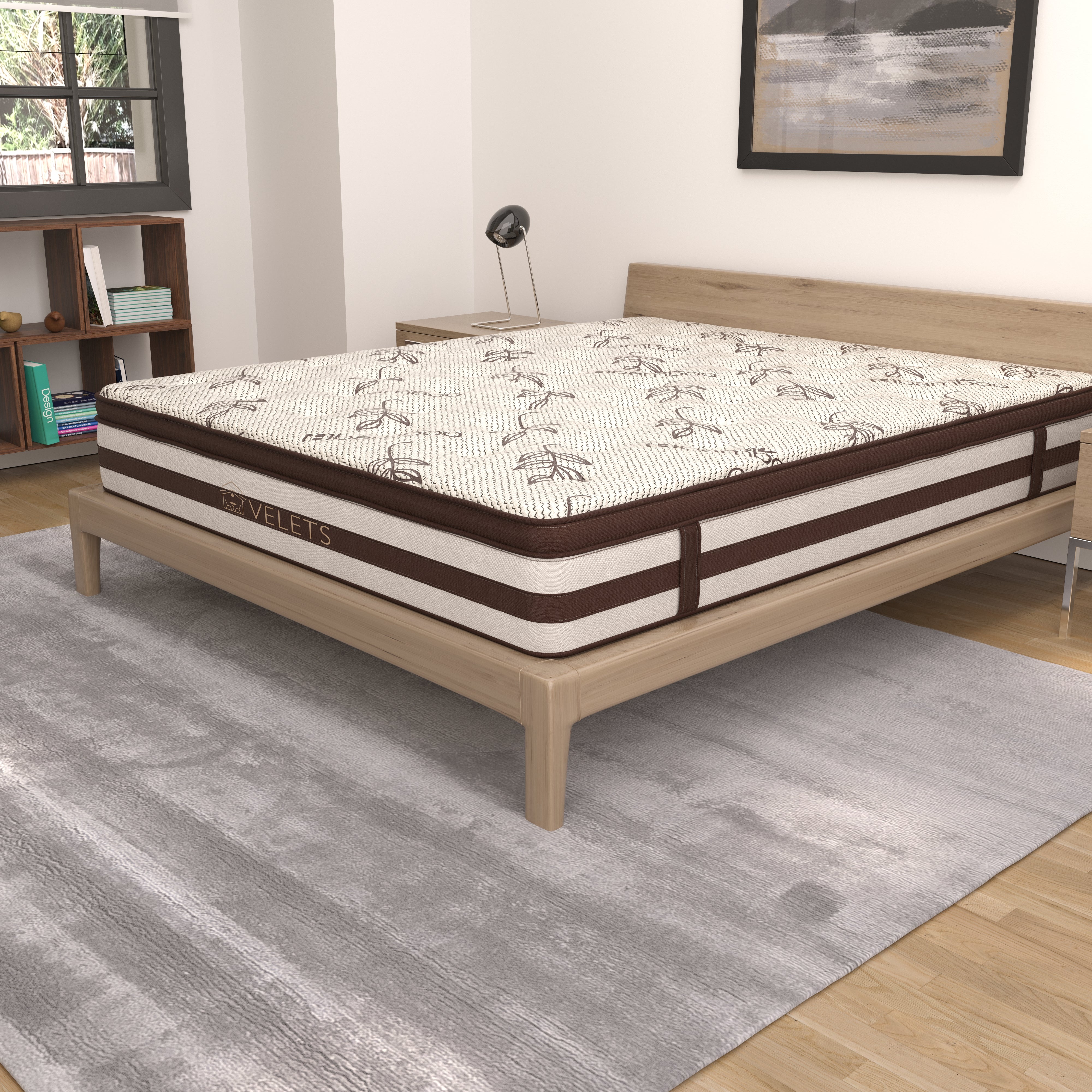 32cm Pocket Euro Top Spring Mattress with Foam Encased