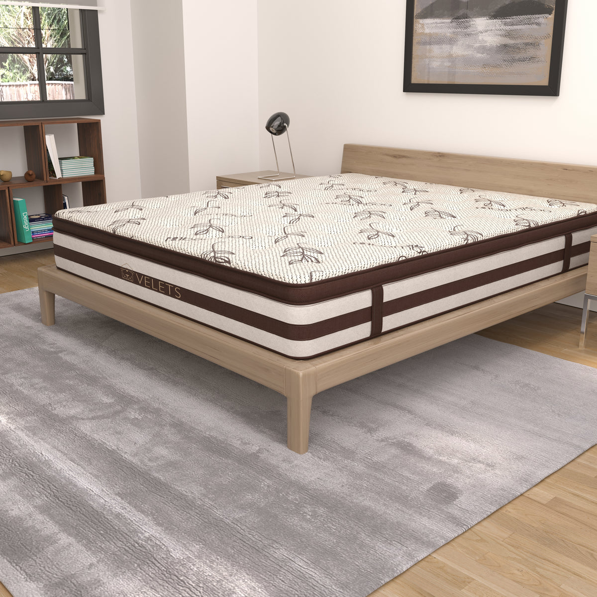 32cm Pocket Euro Top Spring Mattress with Foam Encased