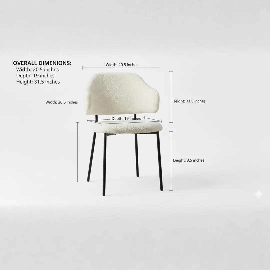 Zara Soft Boucle Dining Chair
