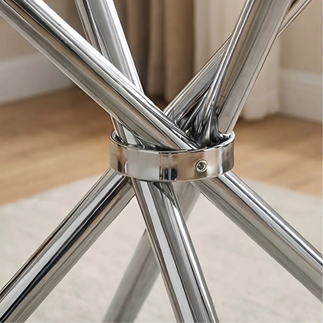 36 inches Bella Round Glass Top Dining Table with Chrome Legs