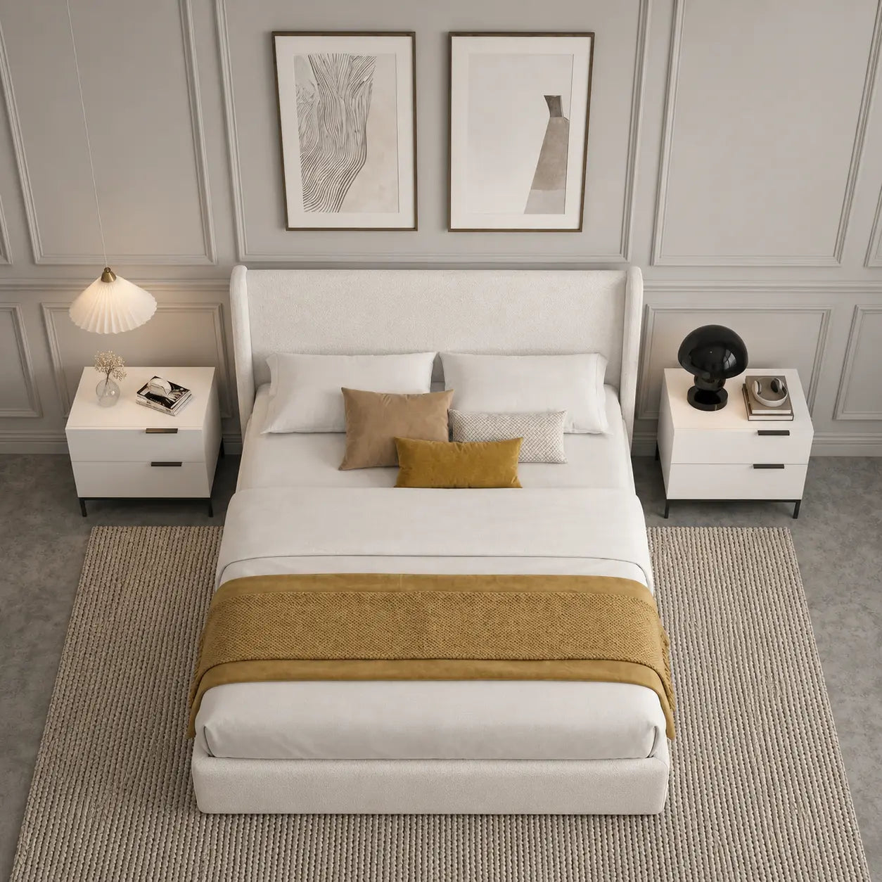 Jasper Lift-Up Storage Boucle Bed