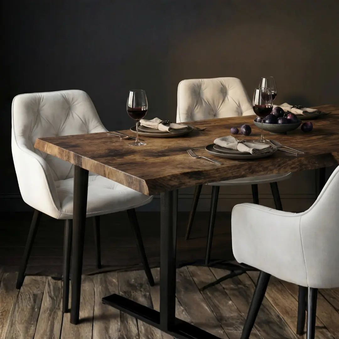 The Velets Lia Coffee Table MDF Top With Tapered Legs