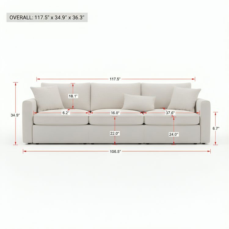Rina Boucle White Designer Sofa