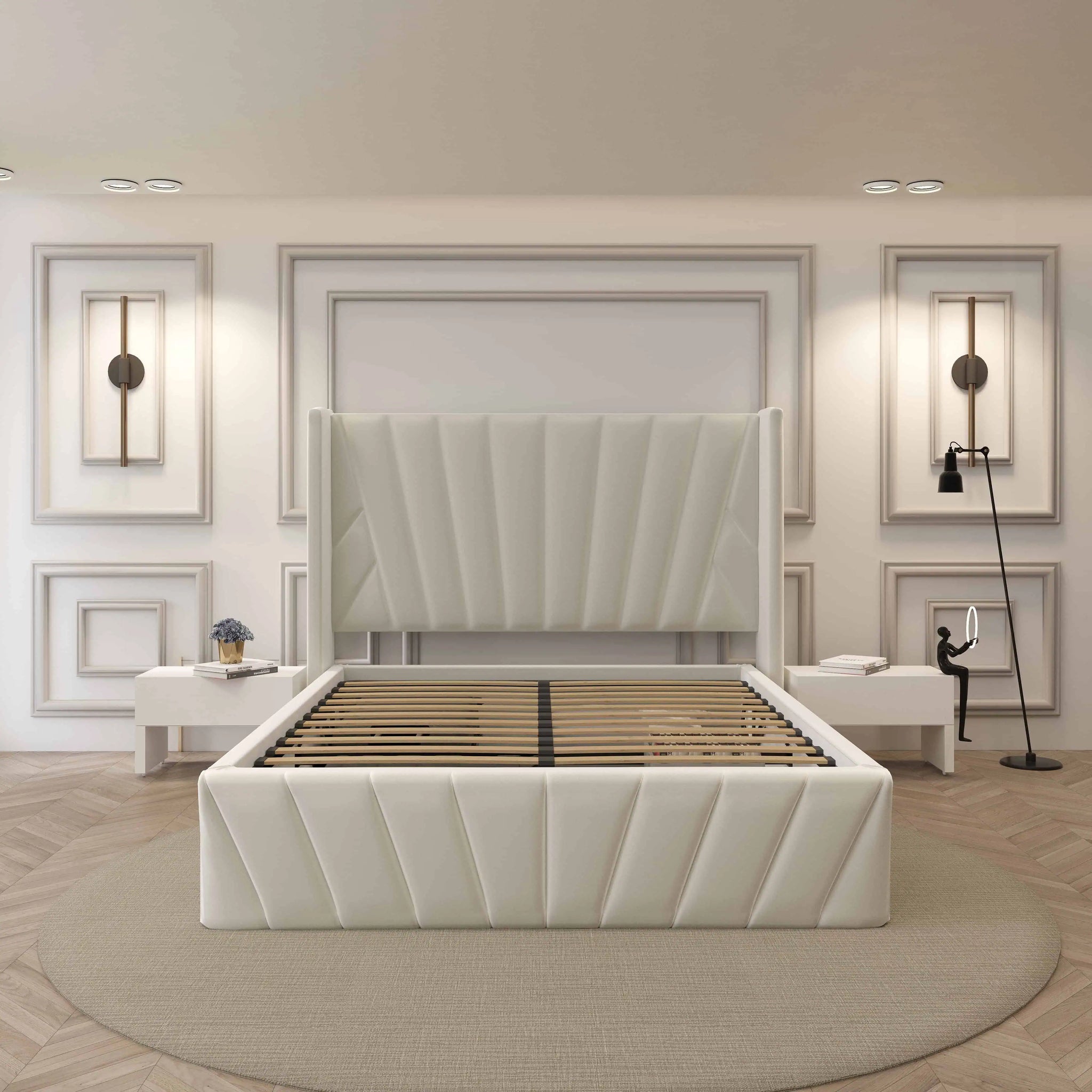 EVA_Upholstered_Platform_Bed_with_Hydraulic_Storage_Solid_Wood_Frame_Queen_-_King_Size_Ivory_17