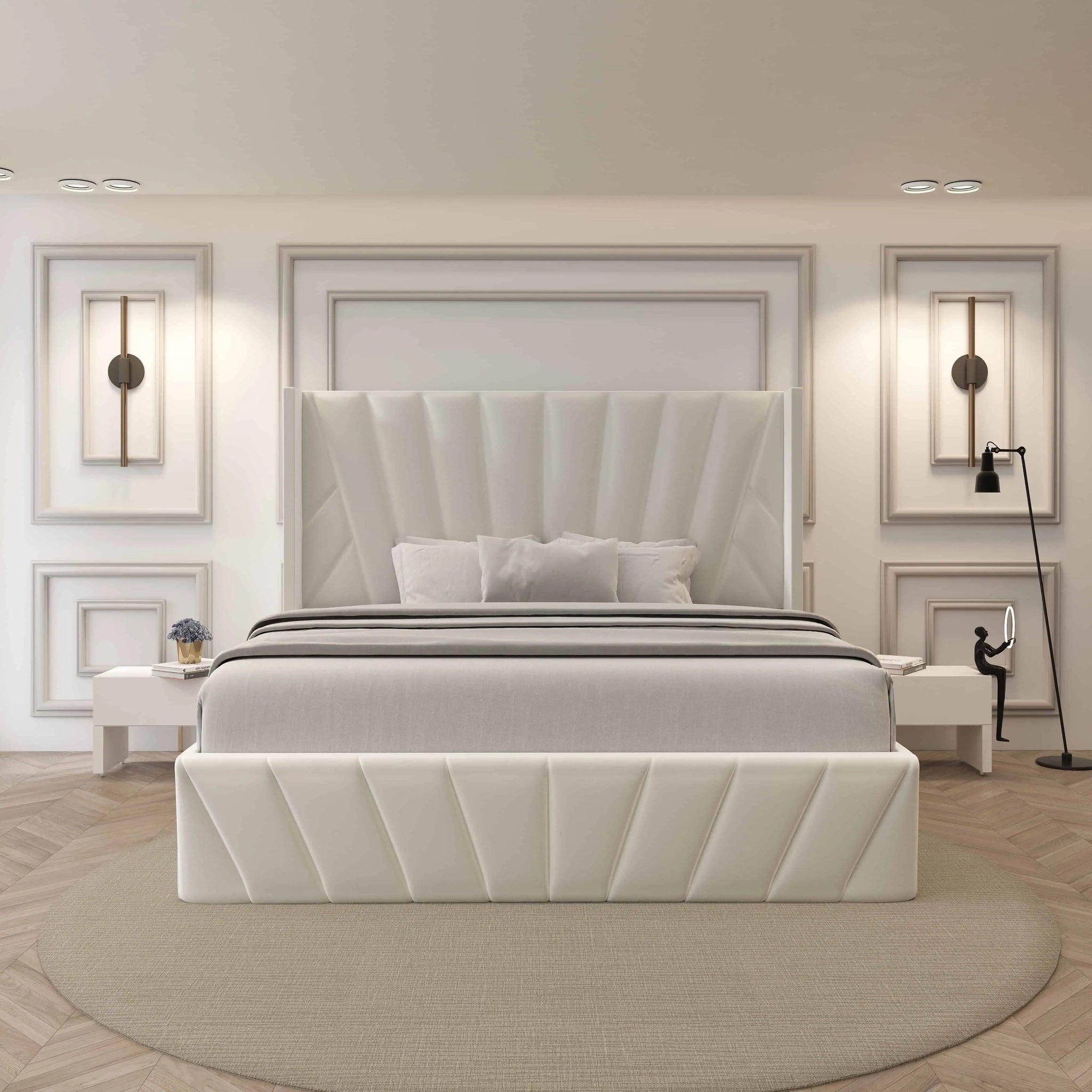 EVA_Upholstered_Platform_Bed_with_Hydraulic_Storage_Solid_Wood_Frame_Queen_-_King_Size_Ivory_5