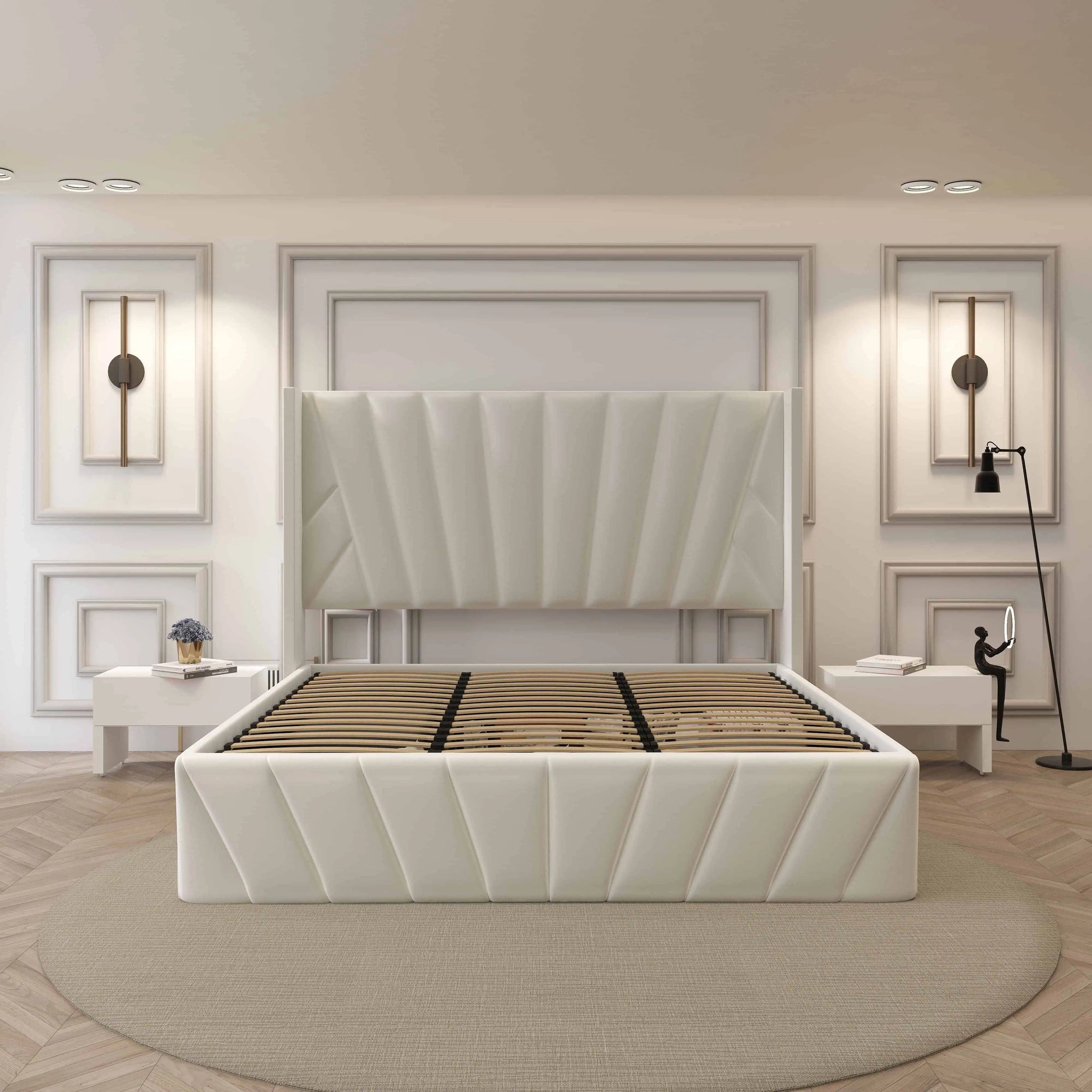 EVA_Upholstered_Platform_Bed_with_Hydraulic_Storage_Solid_Wood_Frame_Queen_