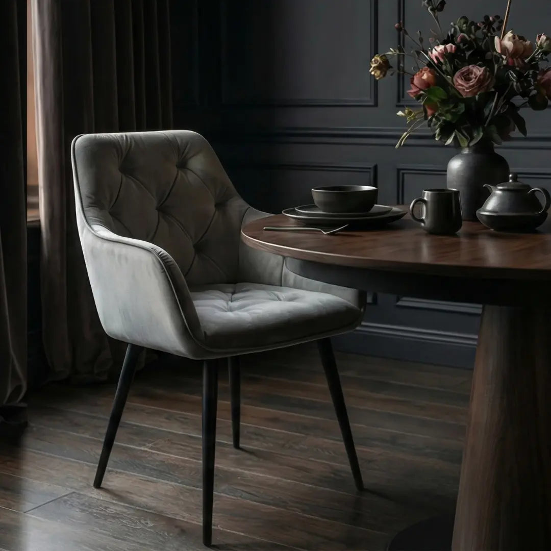 Emily Tufted Velvet Dining Chair