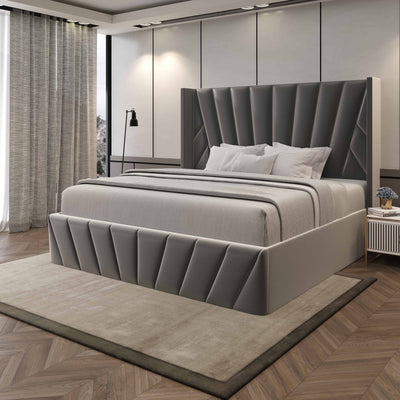 Eva Lift-Up Storage Bed – Charcoal Gray