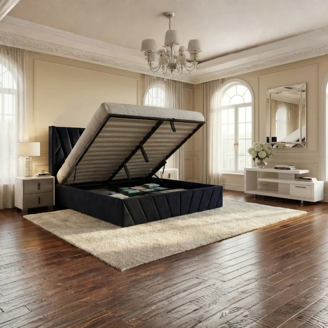 Eva Lift-Up Storage Bed – Black
