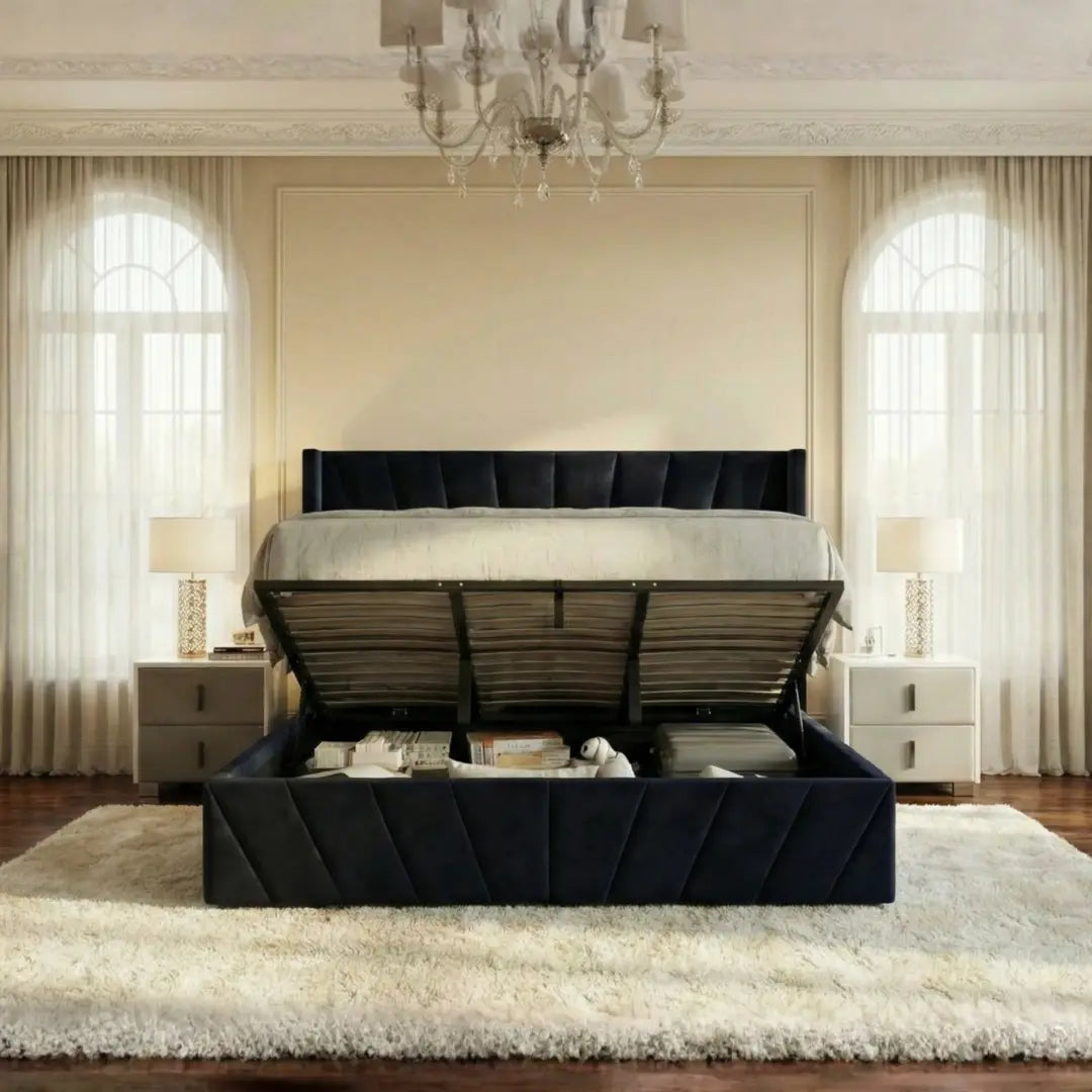 Eva Lift-Up Storage Bed – Black
