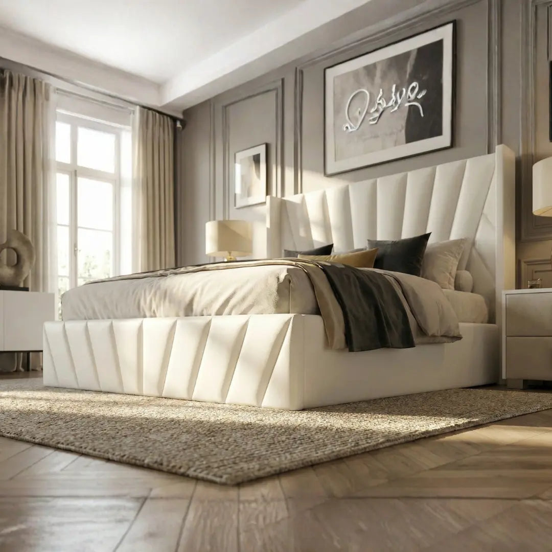 Eva Lift-Up Storage Bed – Ivory