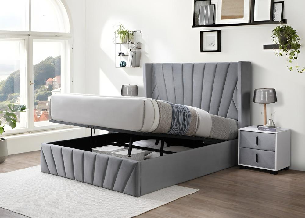 Liana Light Gray Night Stand