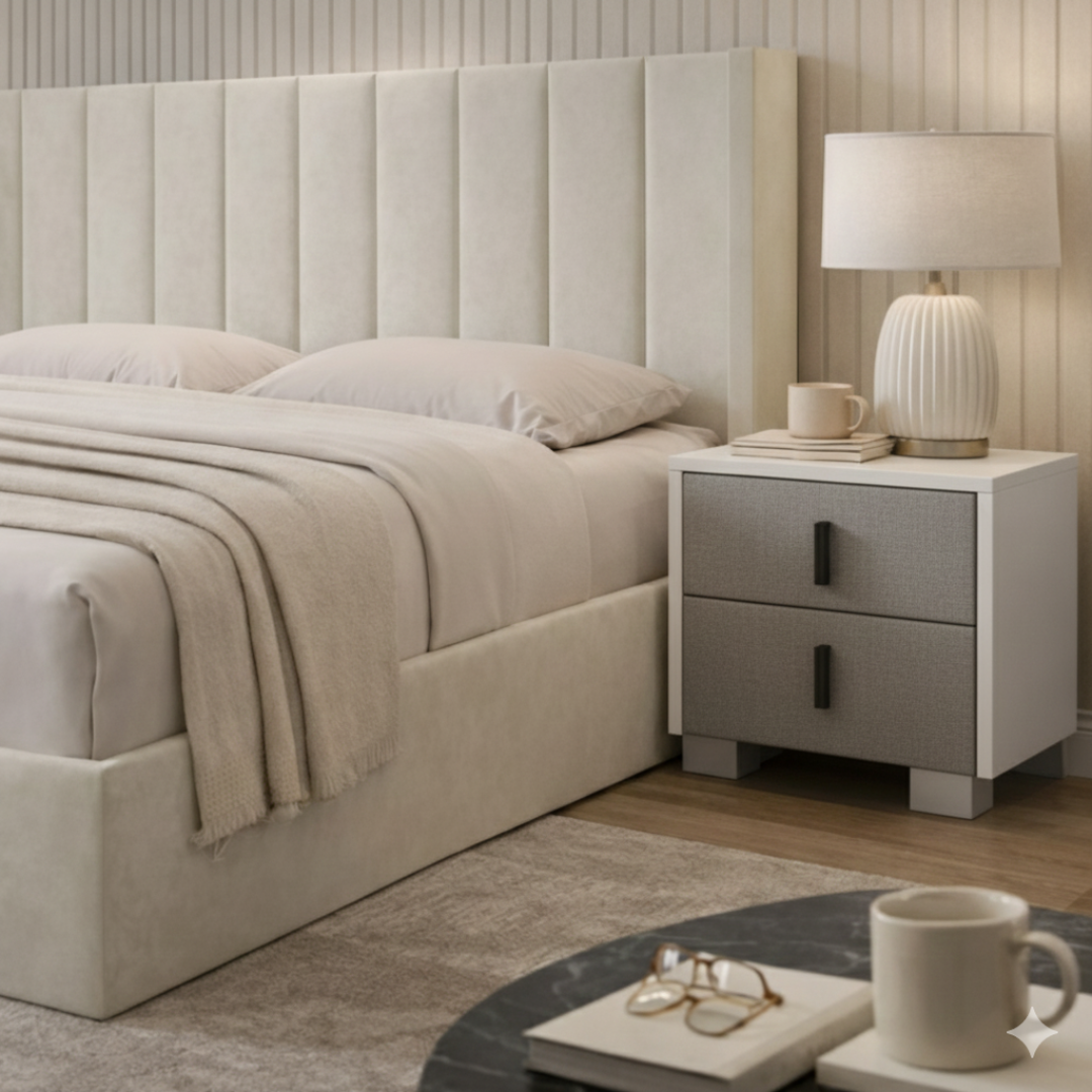 Liana Light Gray Night Stand