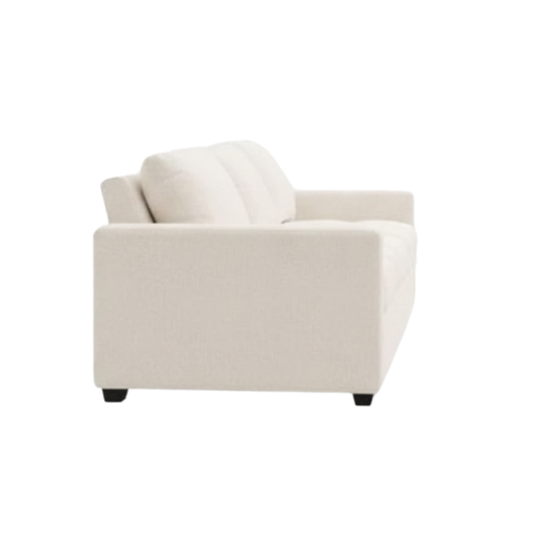 Lumi White Bouclé Sofa | Modern Textured Minimalist Couch