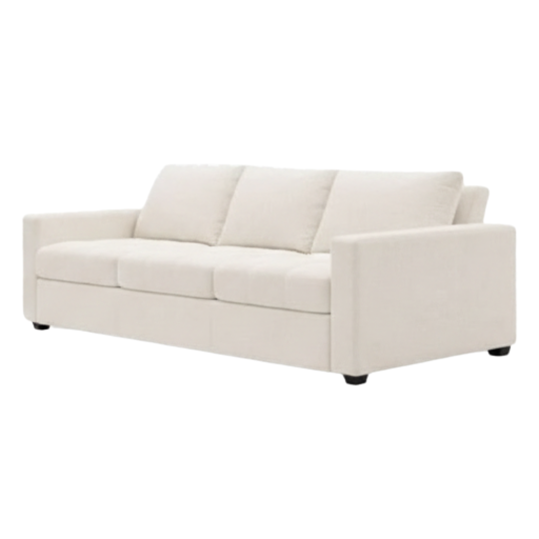 Lumi White Bouclé Sofa | Modern Textured Minimalist Couch