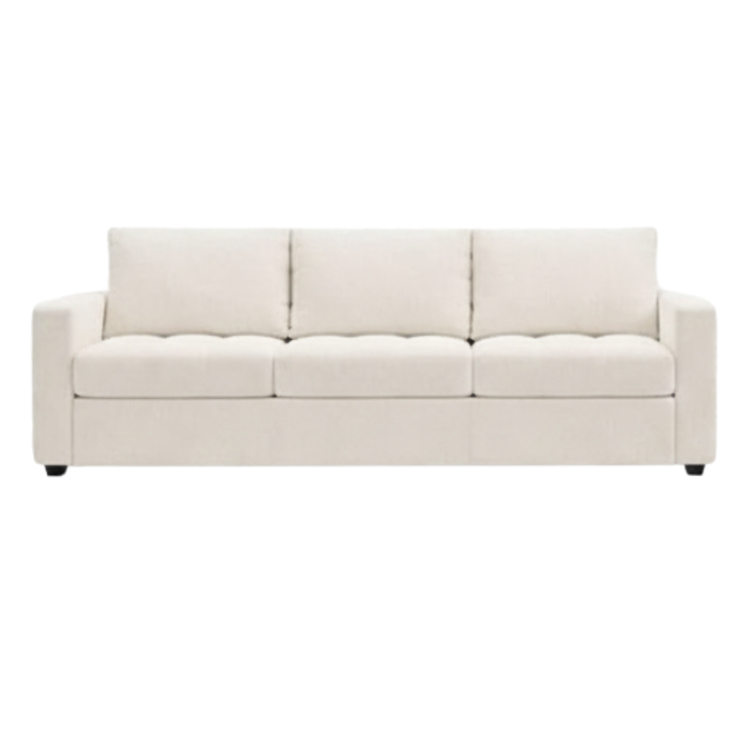 Lumi White Bouclé Sofa | Modern Textured Minimalist Couch
