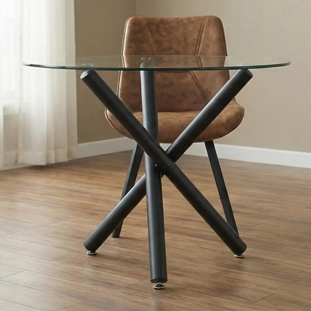 Maria Brown Dining Chair | Soft Faux Leather Finish