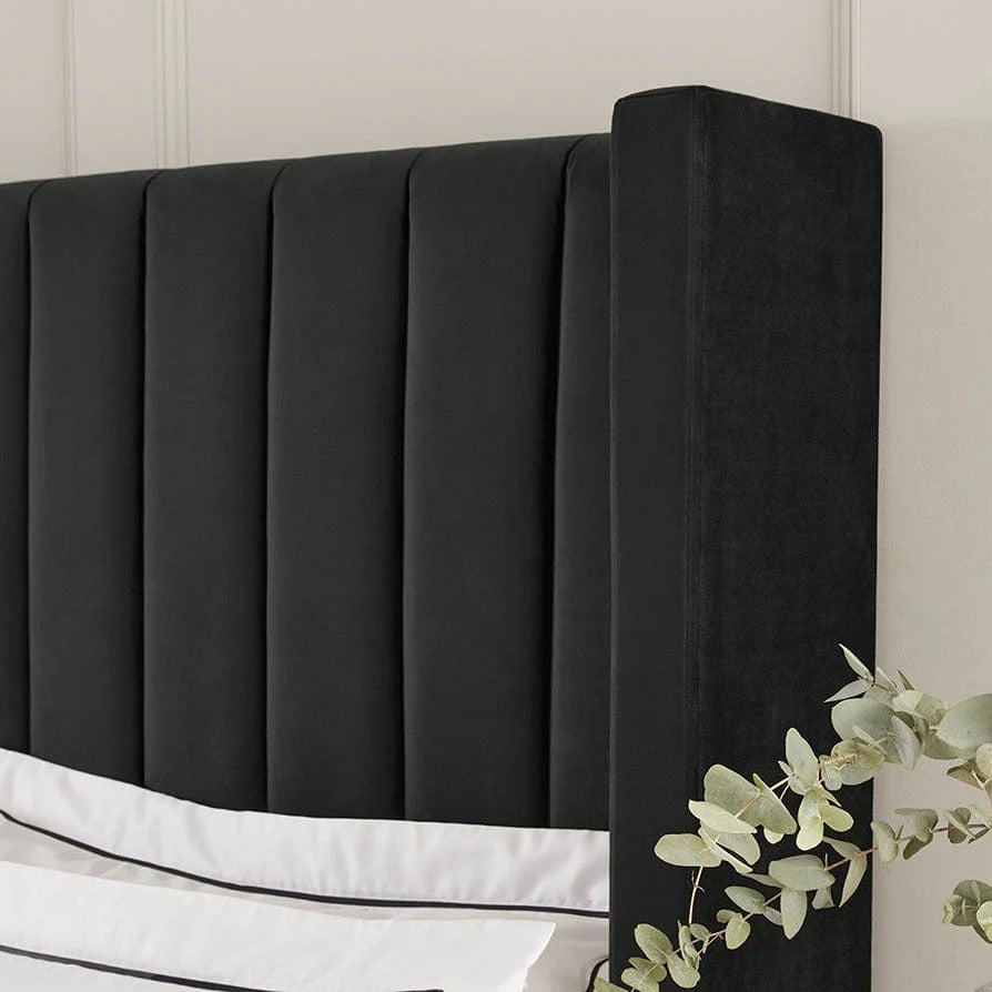 Oliver Hydraulic Lift-Up Storage Bed – Black