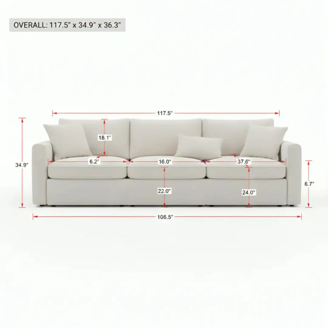 Rina Boucle White Designer Sofa