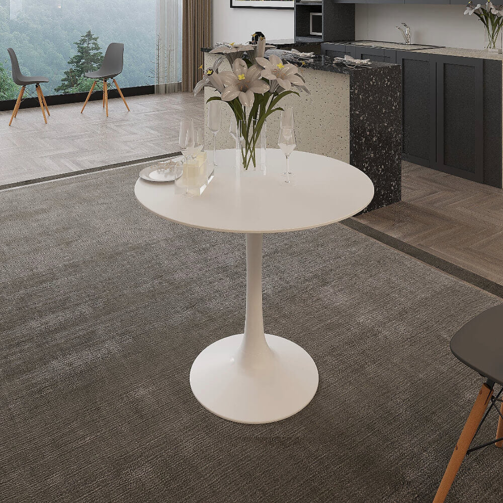 Velets 32 inch White Tulip Dining Table