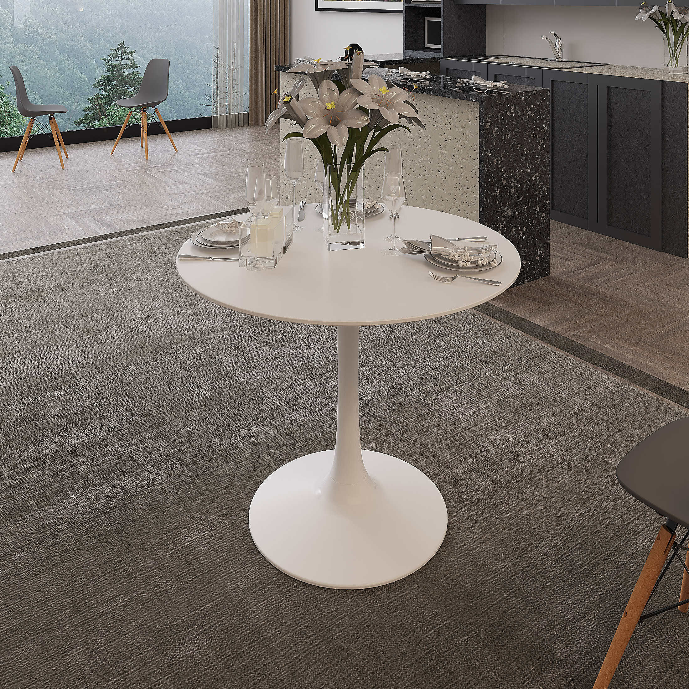 Saarinen Tulip Table Round Table 36 Inch Diameter Re-edition Of