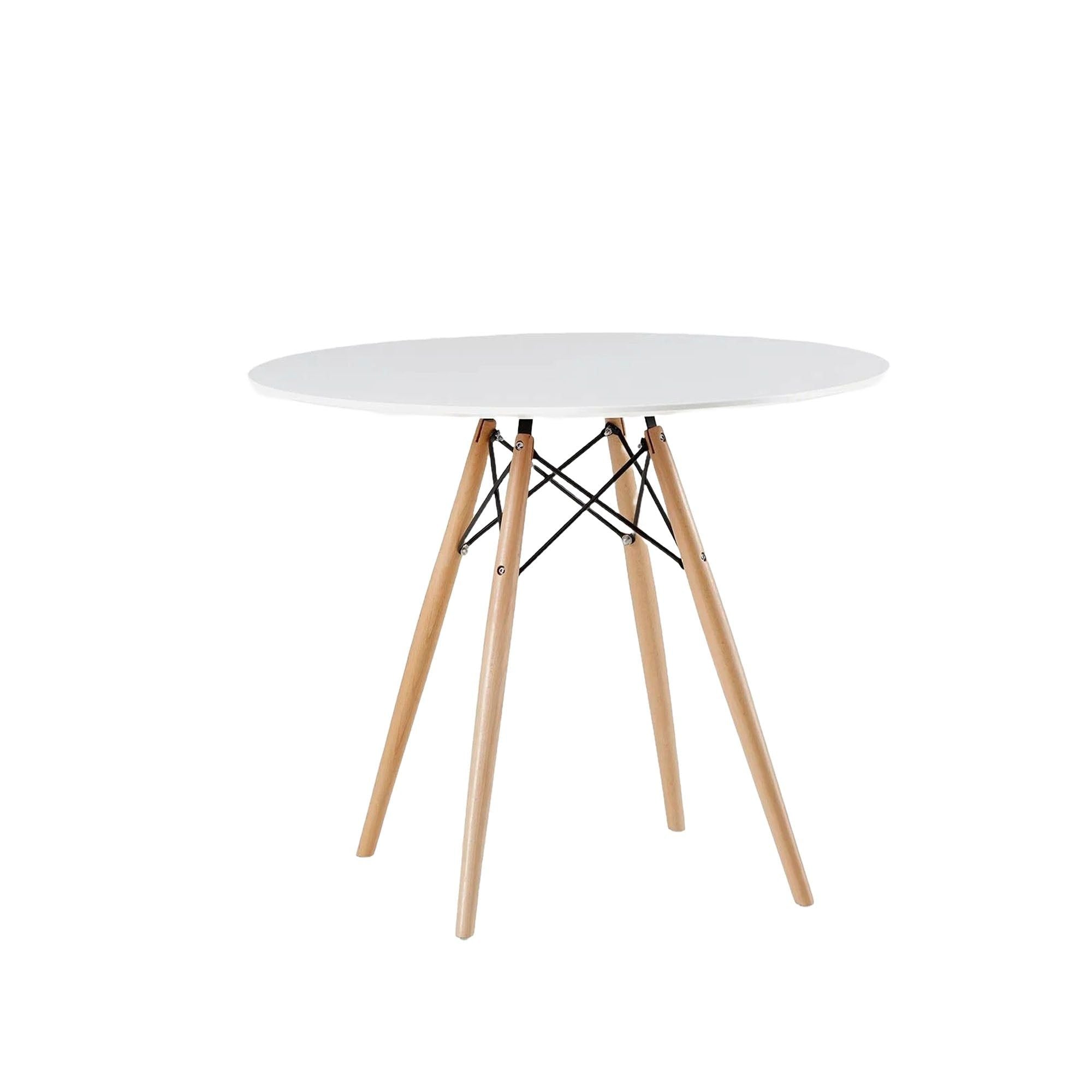Velets 36" Ember Round Dining Table – White
