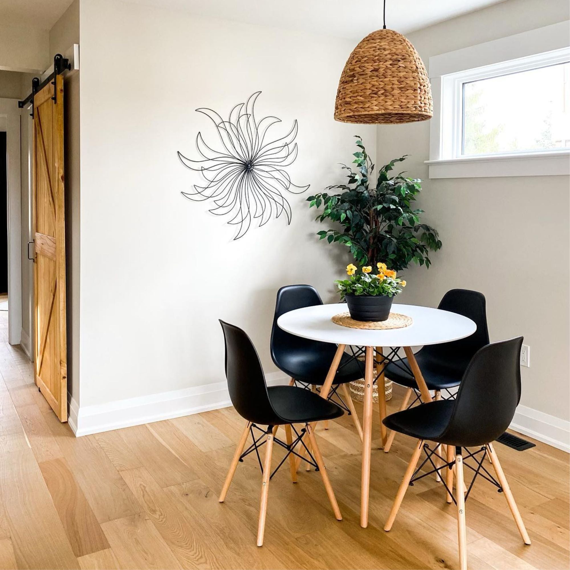 Velets 36" Ember Round Dining Table – White