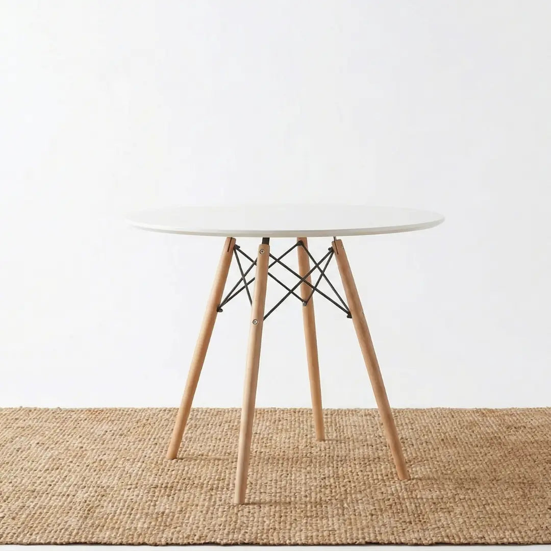 Velets 36" Ember Round Dining Table – White