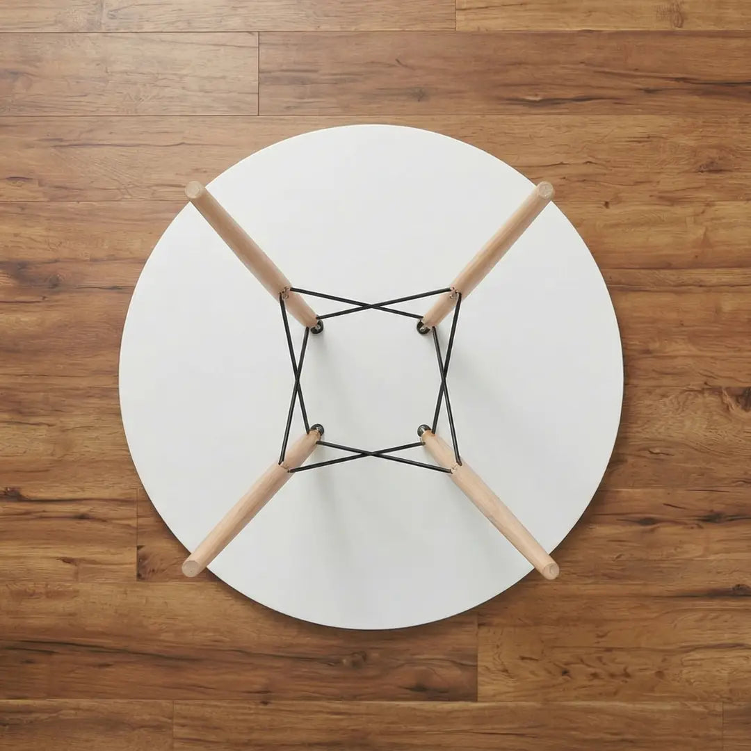 Velets 36" Ember Round Dining Table – White