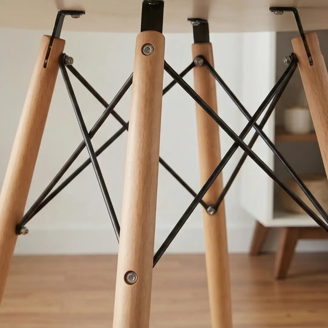 Velets 36" Ember Round Dining Table – White