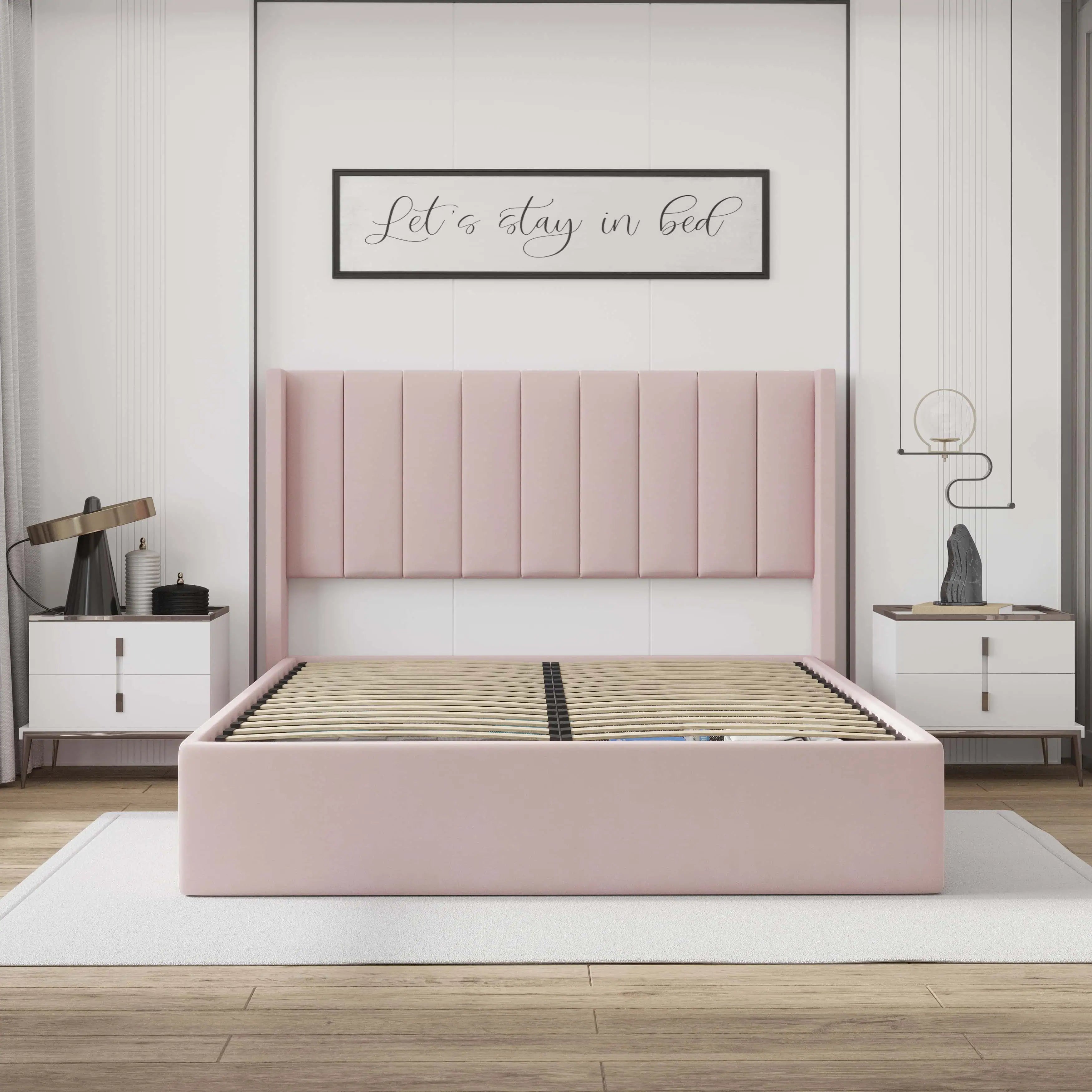 Velets_Oliver_Mid_Century_Upholstered_Platform_Storage_Bed_Frame_with_Hydraulic_Gas_Lift_Solid_Wood_Slats_King-Queen_Size_Pink_19